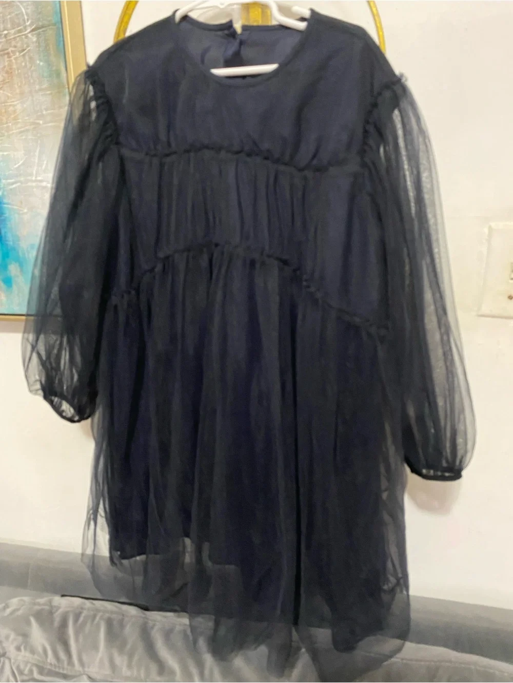 jnby by JNBY Girls' Navy Tulle Party Dress size 5-6